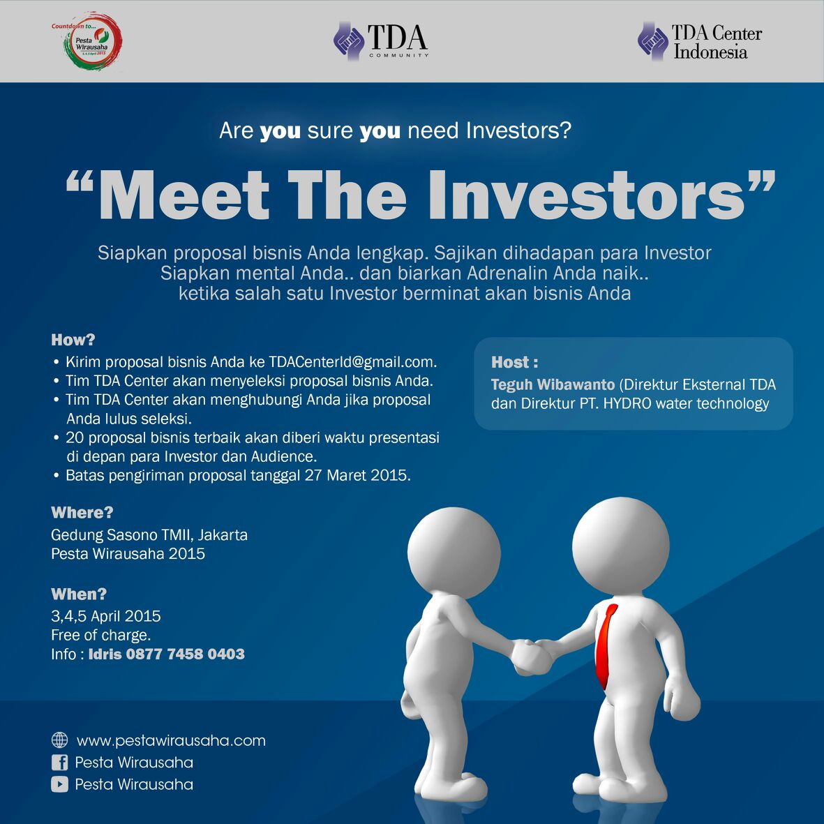 Bertemu Investor di Pesta Wirausaha Nasional TDA 2015