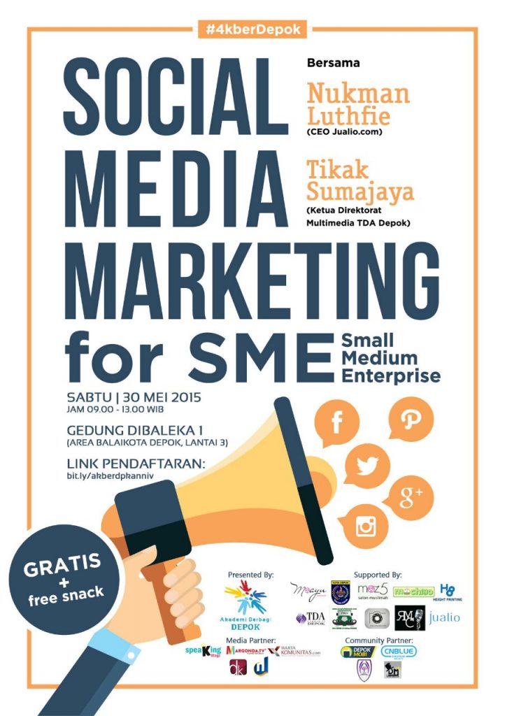 30 Mei 2015 Seminar 'Social Media Marketing for SME' - TDA Depok Forum