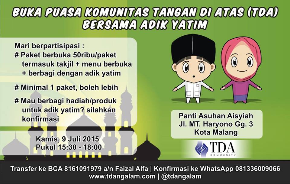 9 Juli 2015 Buka Bersama di Panti Asuhan - TDA Ngalam Forum