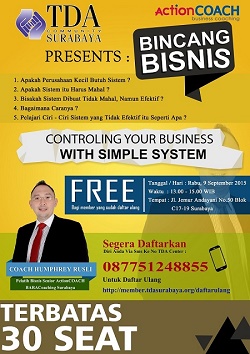 9 September 2015 Bincang Bisnis Bersama Action Coach - TDA Surabaya Forum