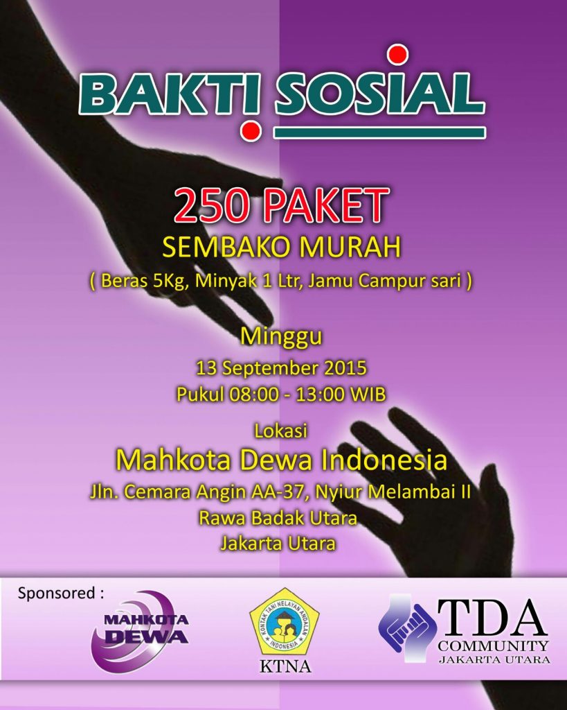 13 September 2015 Bakti Sosial - TDA Jakarta Utara Forum