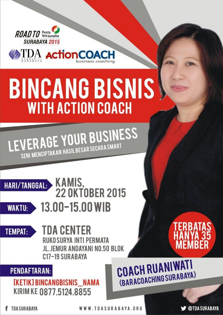 22 Oktober 2015 Bincang Bisnis TDA dengan Action Coach 'Leverage Your Business' - TDA Surabaya Forum