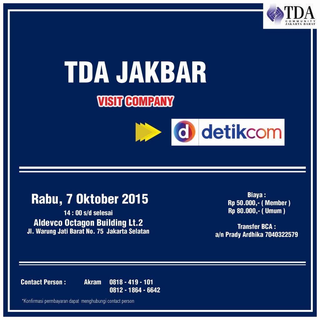 TDA Jakbar Bertandang ke Detik.com