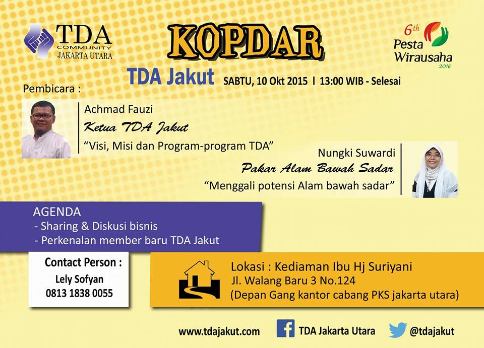 10 Oktober 2015 Kopdar dan Diskusi Bisnis - TDA Jakarta Utara Forum