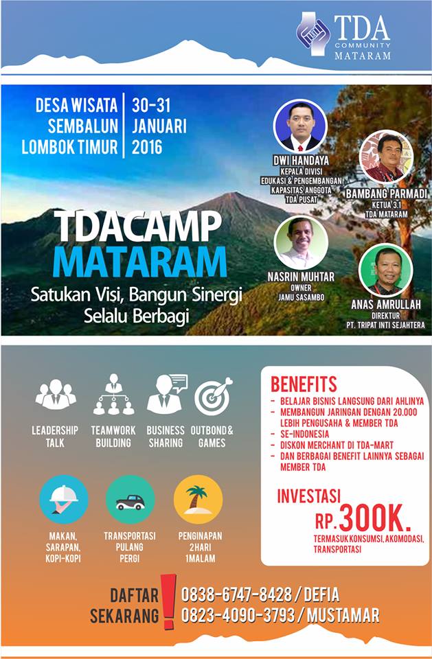 30-31 Januari 2016 TDA Camp Mataram - TDA Mataram Forum