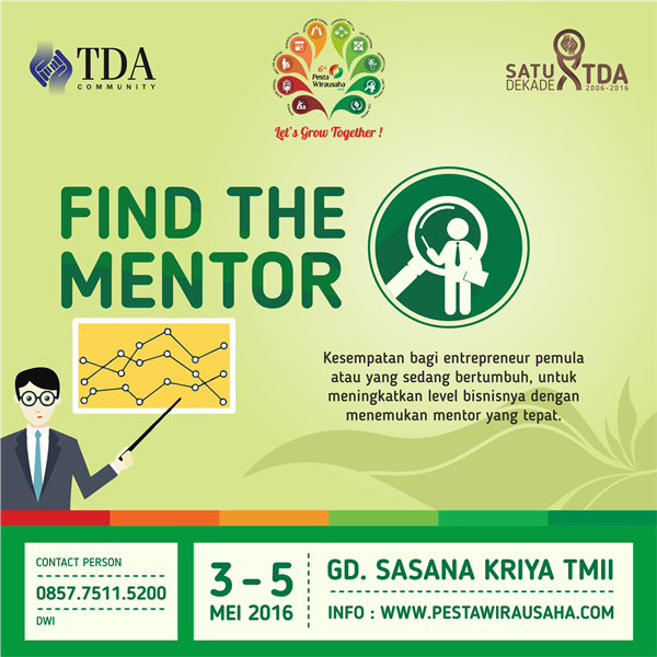 Temukan Mentor Bisnis Kita di Pesta Wirausaha 2016
