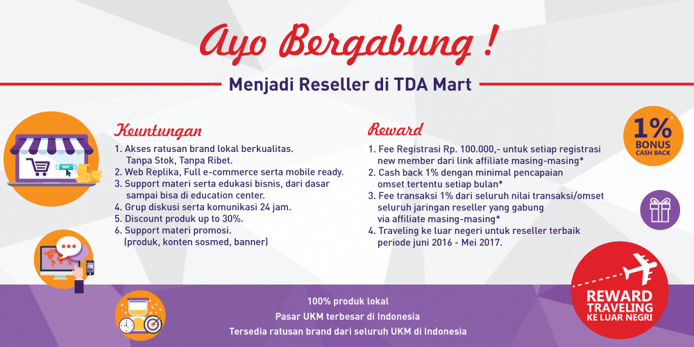 Ayo Bergabung Menjadi Reseller TDA Mart