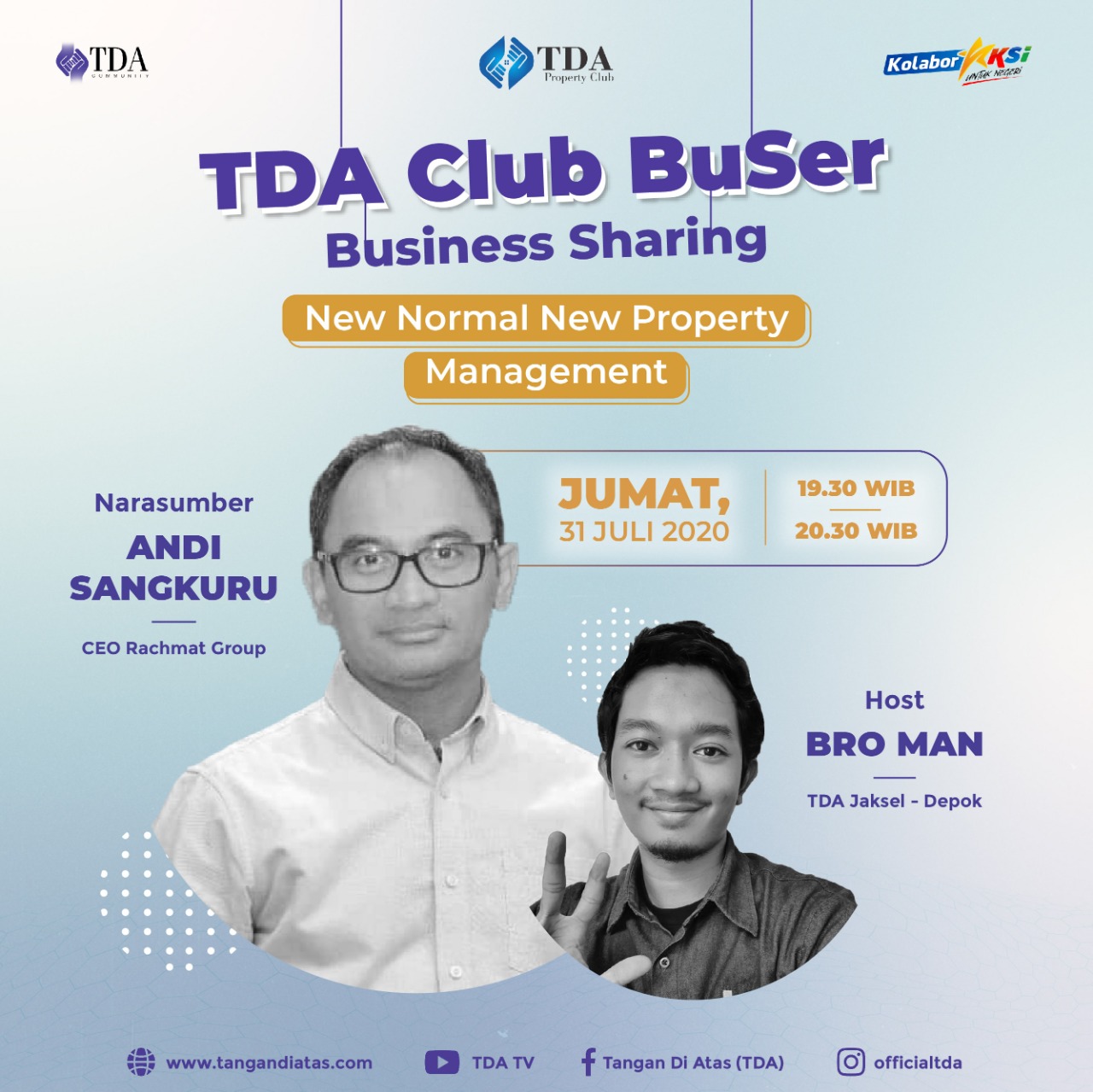 TDA Club BuSer "New Normal New Property Management" bersama Andi Sangkuru